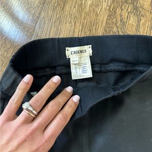 L’agence faux leather skinny black pants